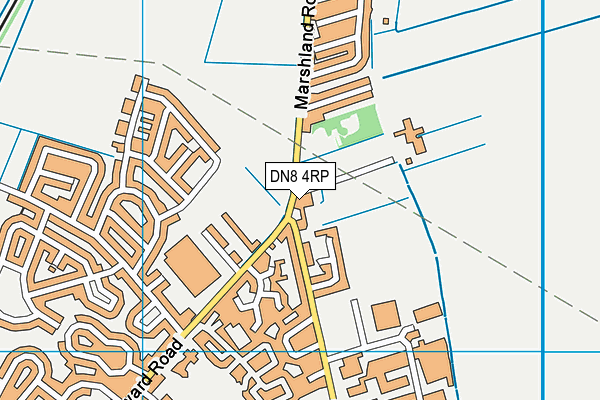 DN8 4RP map - OS VectorMap District (Ordnance Survey)