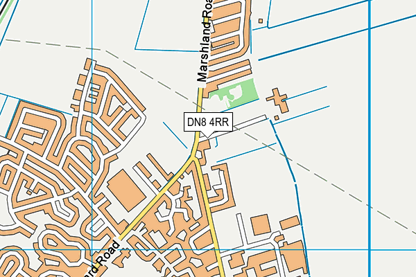 DN8 4RR map - OS VectorMap District (Ordnance Survey)