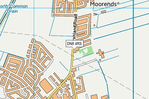 DN8 4RS map - OS VectorMap District (Ordnance Survey)