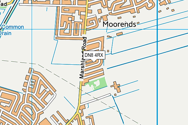 DN8 4RX map - OS VectorMap District (Ordnance Survey)