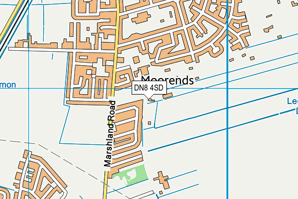 DN8 4SD map - OS VectorMap District (Ordnance Survey)