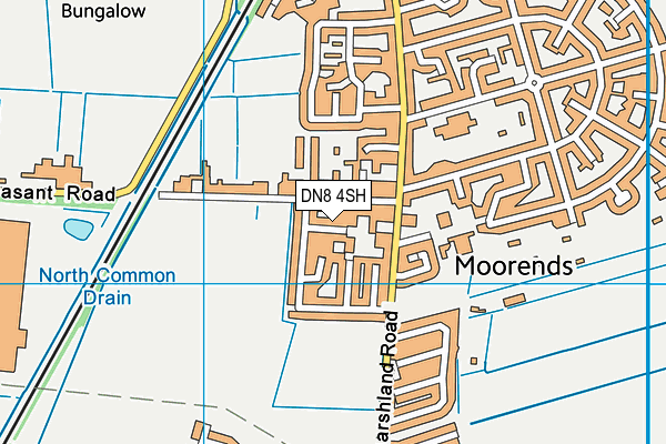 DN8 4SH map - OS VectorMap District (Ordnance Survey)