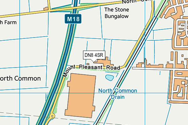 DN8 4SR map - OS VectorMap District (Ordnance Survey)