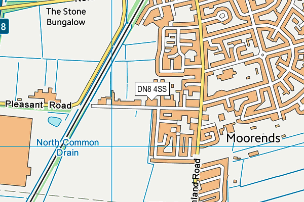 DN8 4SS map - OS VectorMap District (Ordnance Survey)