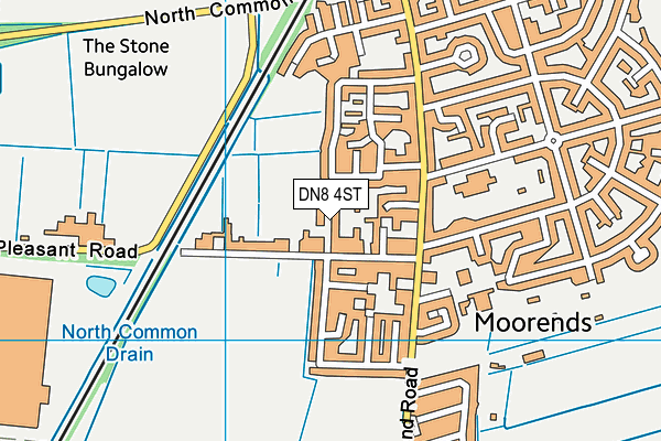 DN8 4ST map - OS VectorMap District (Ordnance Survey)