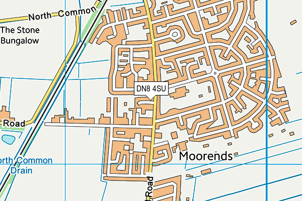 DN8 4SU map - OS VectorMap District (Ordnance Survey)