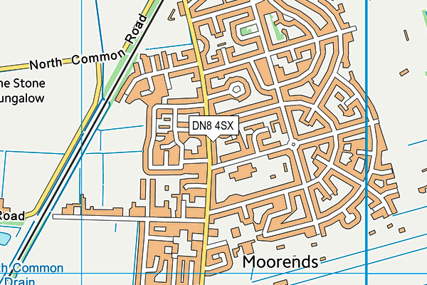 DN8 4SX map - OS VectorMap District (Ordnance Survey)