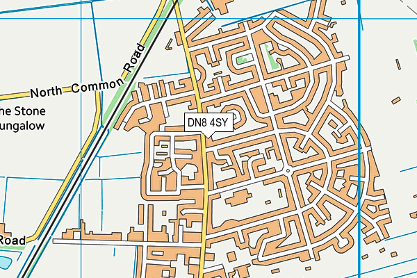 DN8 4SY map - OS VectorMap District (Ordnance Survey)