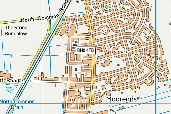 DN8 4TB map - OS VectorMap District (Ordnance Survey)