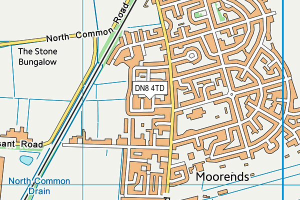 DN8 4TD map - OS VectorMap District (Ordnance Survey)