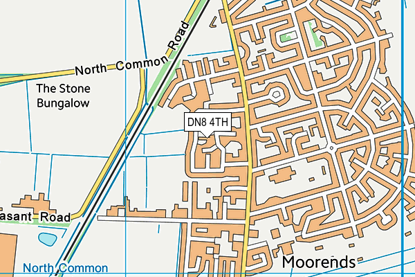 DN8 4TH map - OS VectorMap District (Ordnance Survey)