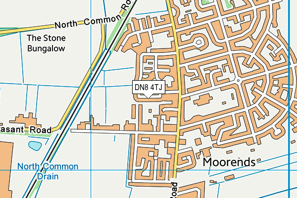 DN8 4TJ map - OS VectorMap District (Ordnance Survey)