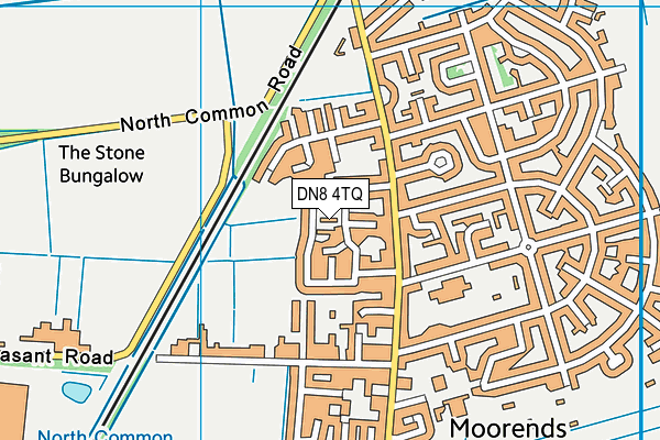 DN8 4TQ map - OS VectorMap District (Ordnance Survey)