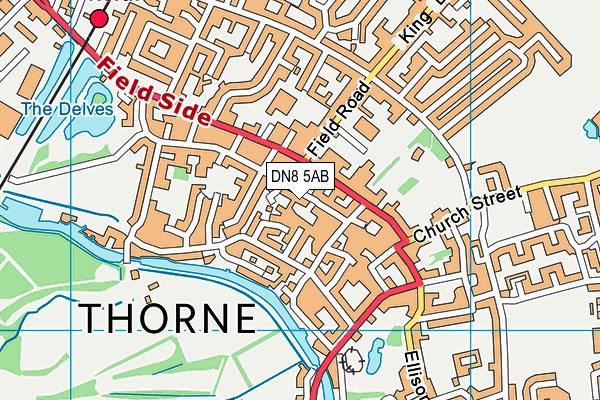 DN8 5AB map - OS VectorMap District (Ordnance Survey)