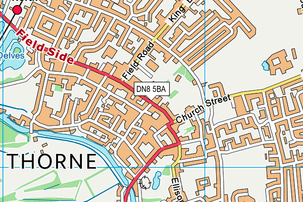 Tone Zone Fitness Club (Closed) map (DN8 5BA) - OS VectorMap District (Ordnance Survey)