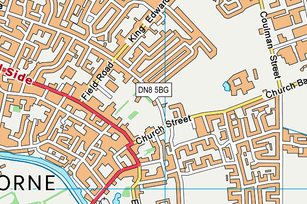 DN8 5BG map - OS VectorMap District (Ordnance Survey)