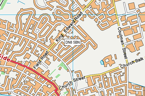 DN8 5BN map - OS VectorMap District (Ordnance Survey)