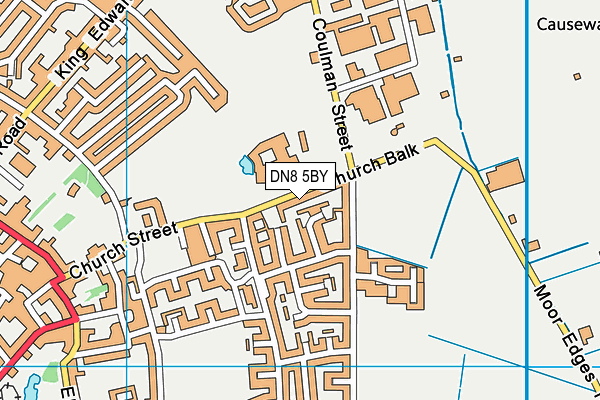 Trinity Academy map (DN8 5BY) - OS VectorMap District (Ordnance Survey)