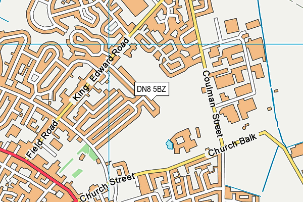 DN8 5BZ map - OS VectorMap District (Ordnance Survey)