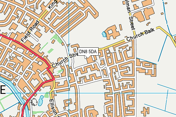 DN8 5DA map - OS VectorMap District (Ordnance Survey)