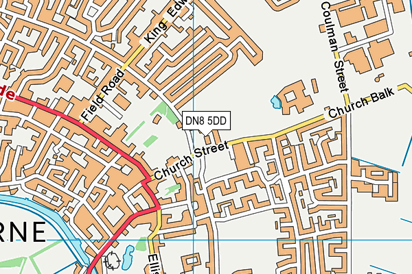 DN8 5DD map - OS VectorMap District (Ordnance Survey)