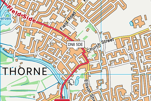 DN8 5DE map - OS VectorMap District (Ordnance Survey)