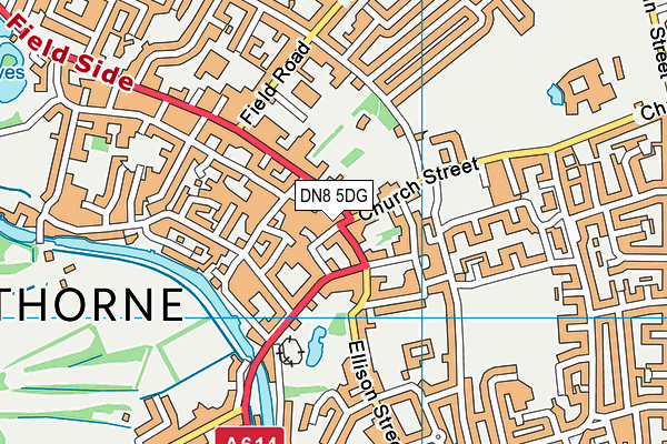 DN8 5DG map - OS VectorMap District (Ordnance Survey)