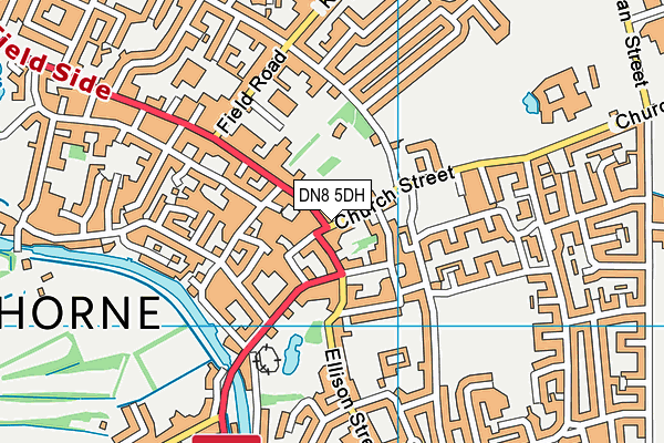 DN8 5DH map - OS VectorMap District (Ordnance Survey)