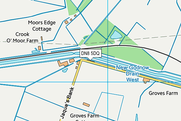 DN8 5DQ map - OS VectorMap District (Ordnance Survey)