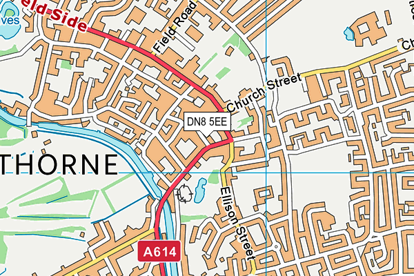 DN8 5EE map - OS VectorMap District (Ordnance Survey)