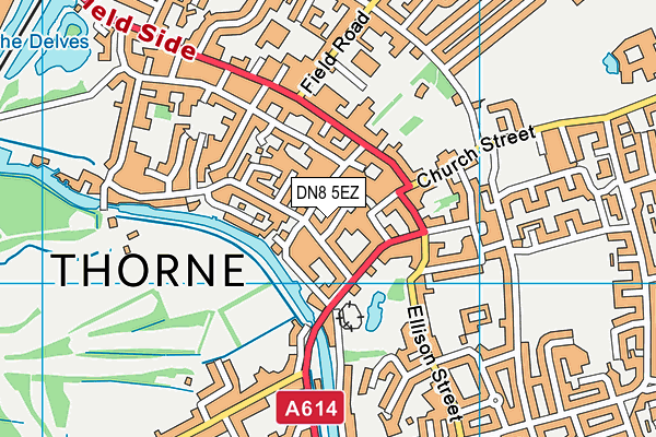 DN8 5EZ map - OS VectorMap District (Ordnance Survey)