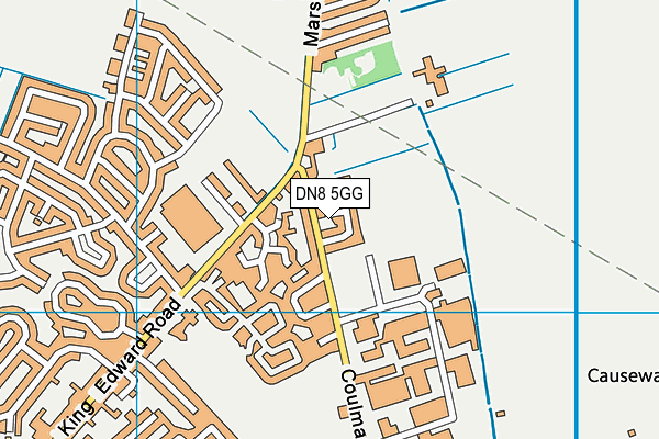 DN8 5GG map - OS VectorMap District (Ordnance Survey)