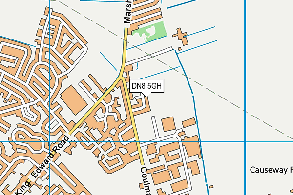 DN8 5GH map - OS VectorMap District (Ordnance Survey)