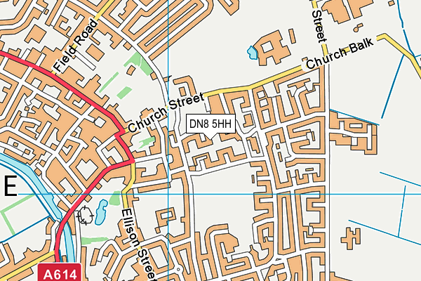 DN8 5HH map - OS VectorMap District (Ordnance Survey)
