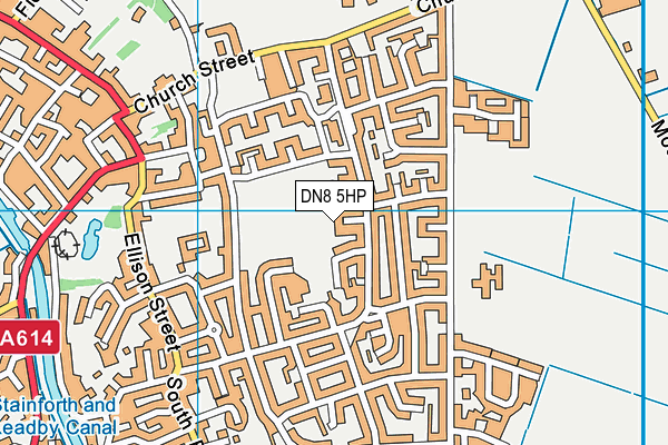 DN8 5HP map - OS VectorMap District (Ordnance Survey)