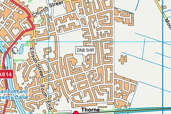 DN8 5HR map - OS VectorMap District (Ordnance Survey)