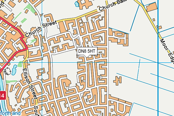 DN8 5HT map - OS VectorMap District (Ordnance Survey)