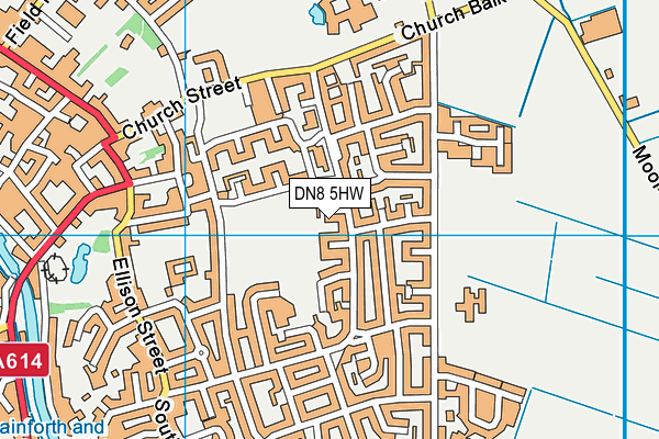 DN8 5HW map - OS VectorMap District (Ordnance Survey)