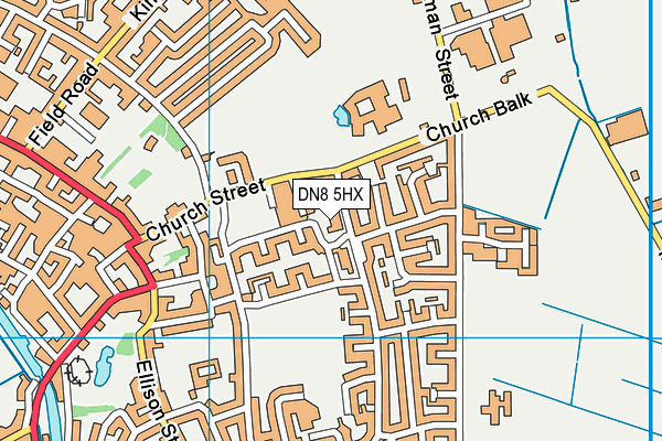 DN8 5HX map - OS VectorMap District (Ordnance Survey)