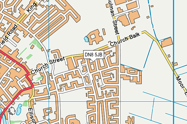 DN8 5JB map - OS VectorMap District (Ordnance Survey)