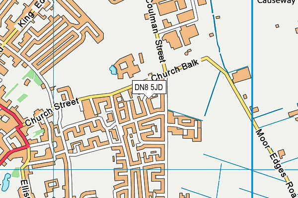 DN8 5JD map - OS VectorMap District (Ordnance Survey)