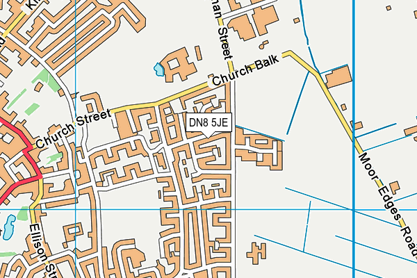 DN8 5JE map - OS VectorMap District (Ordnance Survey)