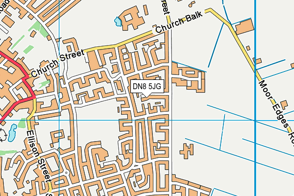 DN8 5JG map - OS VectorMap District (Ordnance Survey)