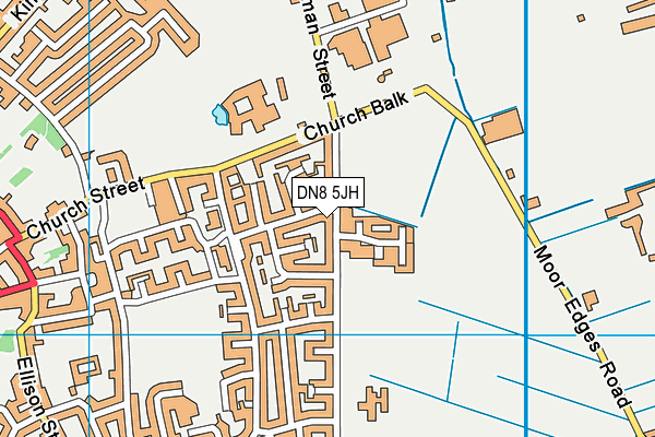 DN8 5JH map - OS VectorMap District (Ordnance Survey)