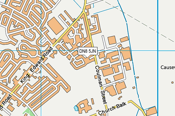 DN8 5JN map - OS VectorMap District (Ordnance Survey)