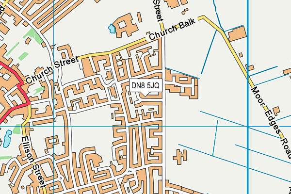 DN8 5JQ map - OS VectorMap District (Ordnance Survey)