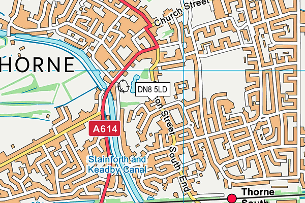 DN8 5LD map - OS VectorMap District (Ordnance Survey)
