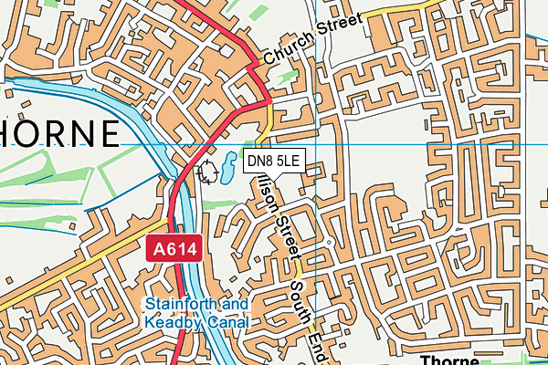 DN8 5LE map - OS VectorMap District (Ordnance Survey)