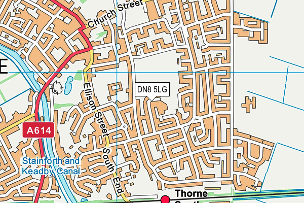 DN8 5LG map - OS VectorMap District (Ordnance Survey)
