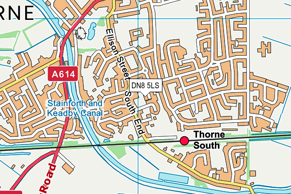 DN8 5LS map - OS VectorMap District (Ordnance Survey)